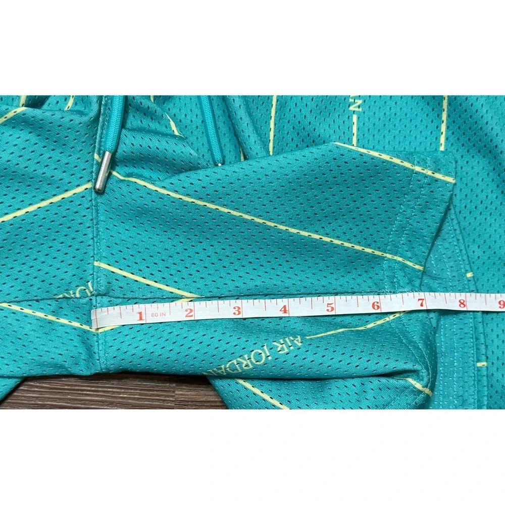 Nike Air Jordan Essentials Mesh Pinstripe Shorts Teal Blue Sz XL (DM1357-392)